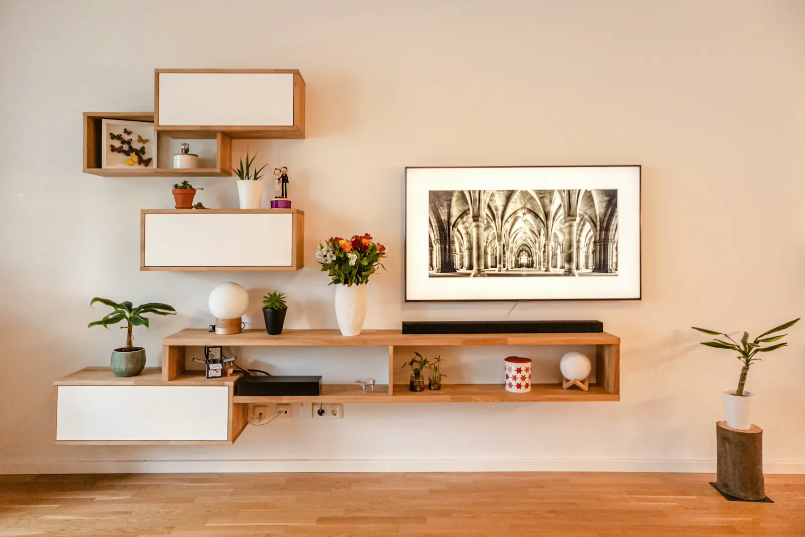 Wood TV console design inspiration