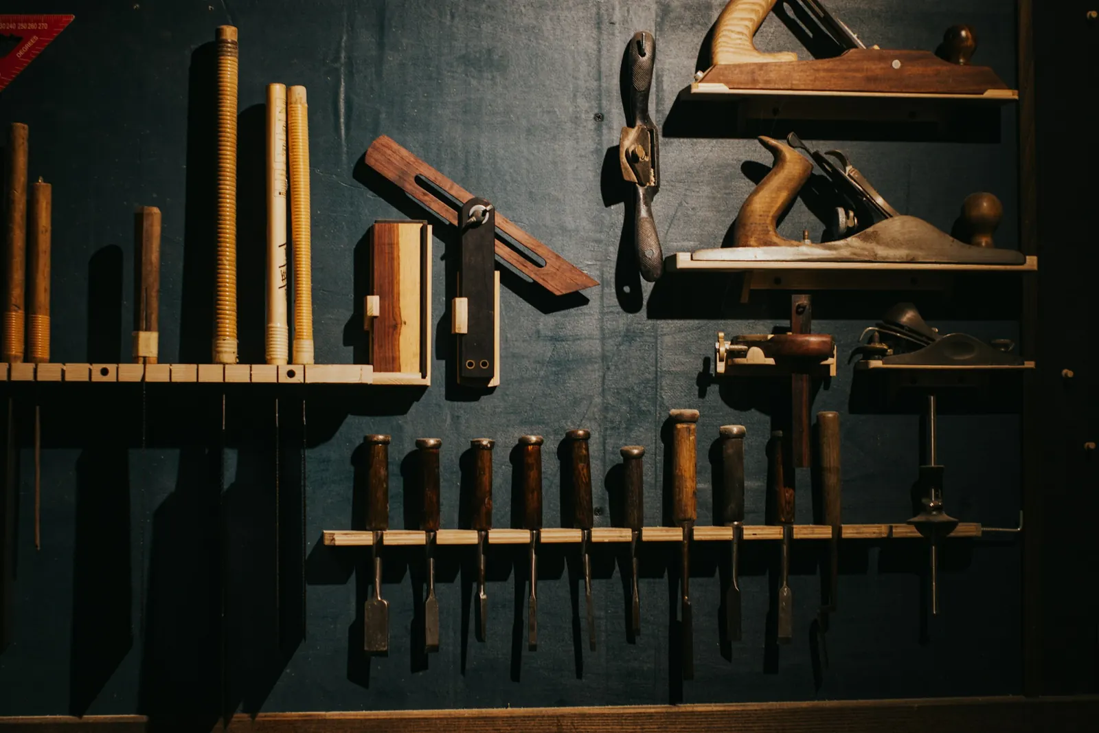 Carpentry tools — illustrative stock, not a staff portrait